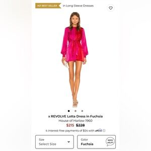 House of Harlow 1960 x REVOLVE Lotta Dress 
Color: Pink & Red
Size: Small